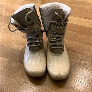 J. Crew Sperry wool winter duck boots